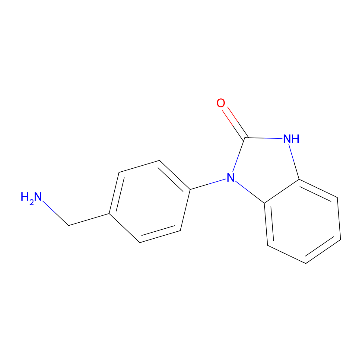 1-[4-(aminomethyl)phenyl]-2,3-dihydro-1H-1,3-benzodiazol-2-one molecular structure, CAS 1369032-56-3