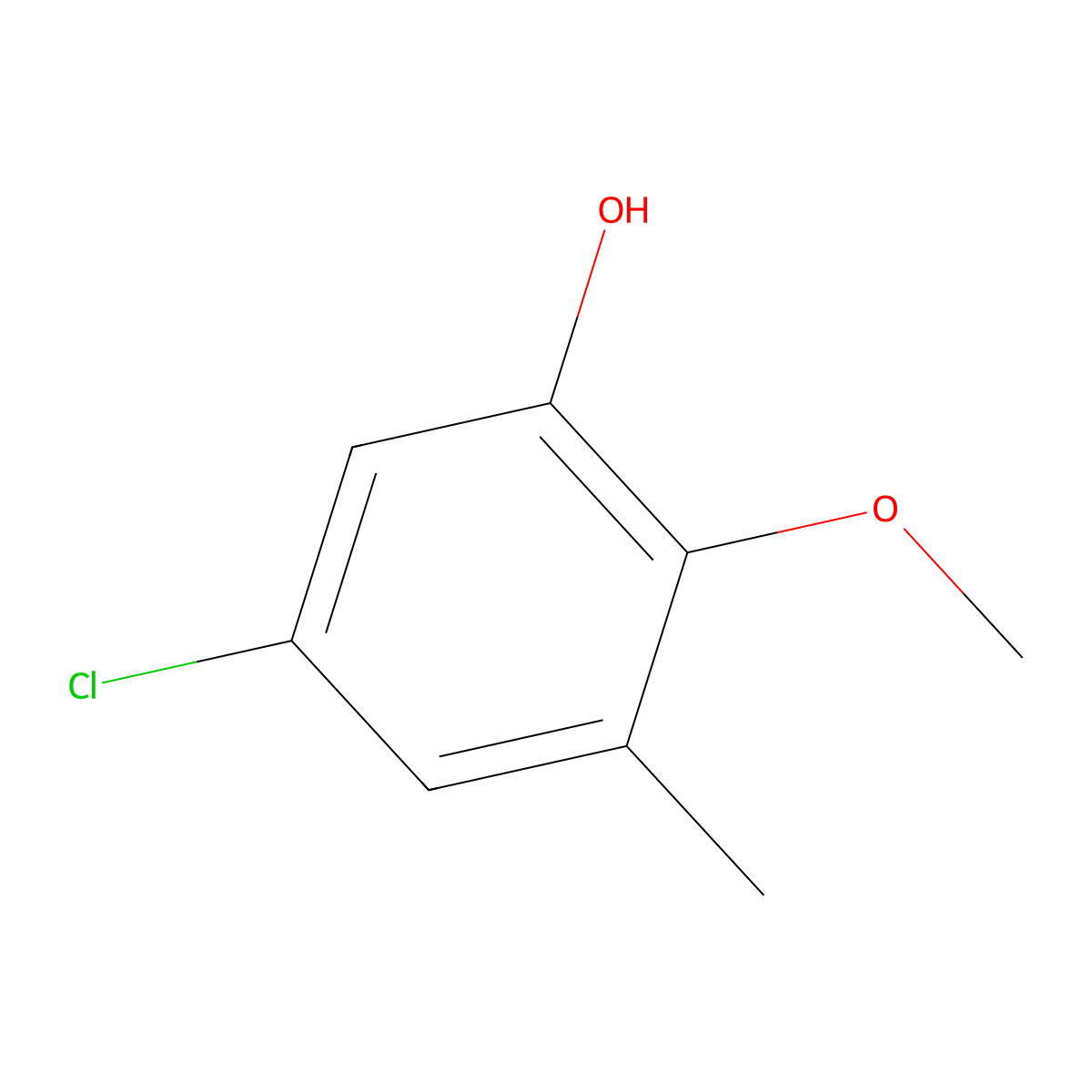 5-Chloro-2-methoxy-3-methylphenol molecular structure, CAS 1369035-24-4
