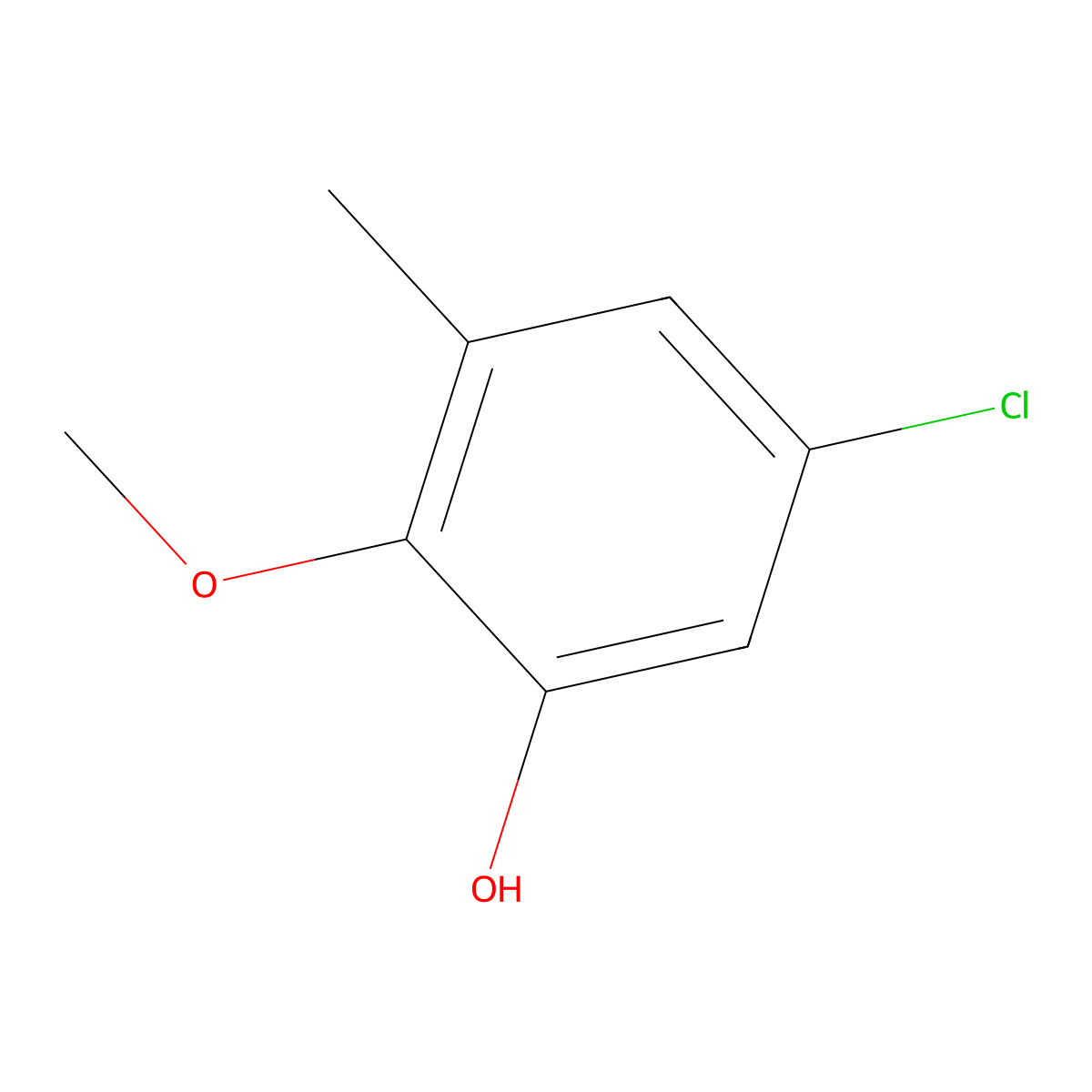 5-Chloro-2-methoxy-3-methylphenol molecular structure, CAS 1369035-24-4