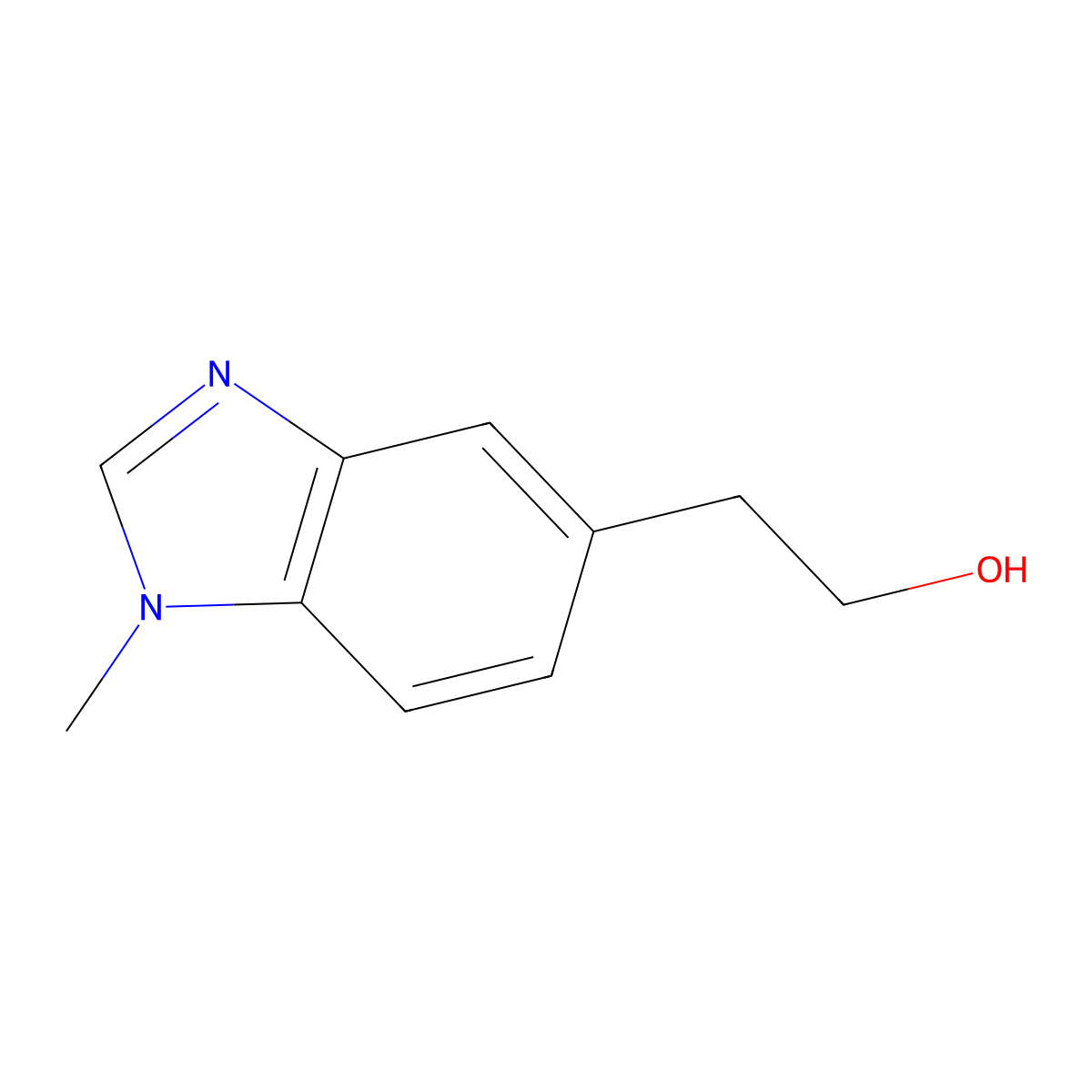 2-(1-Methyl-1H-benzo[D]imidazol-5-YL)ethan-1-OL molecular structure, CAS 1369035-36-8