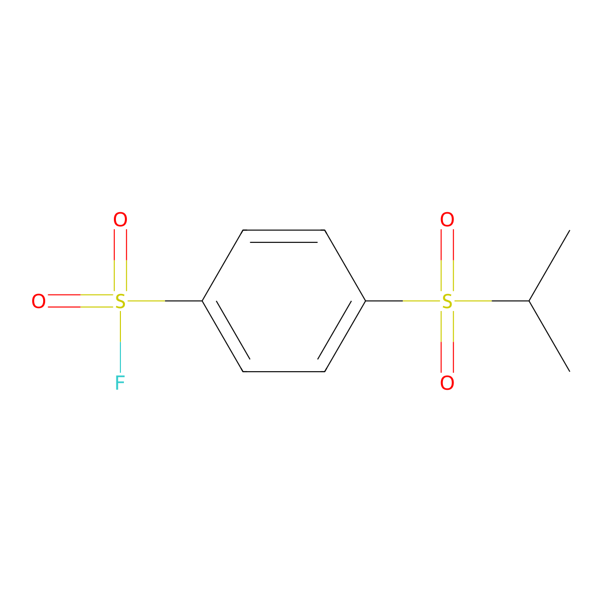 4-(Propane-2-sulfonyl)benzene-1-sulfonyl fluoride molecular structure, CAS 1369036-15-6