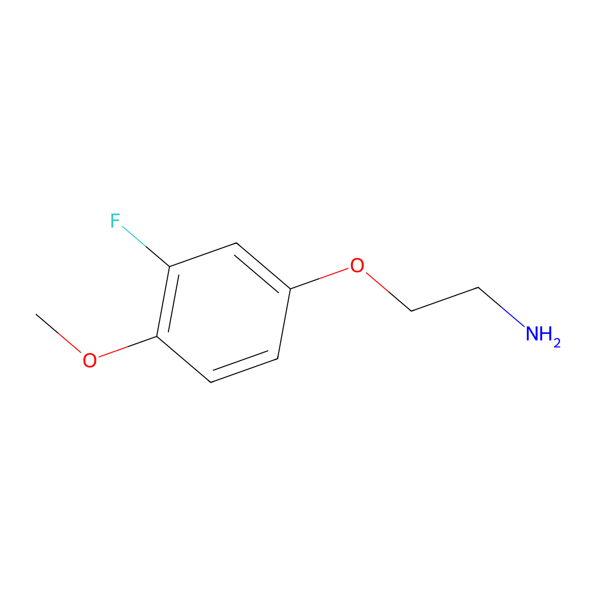2-(3-Fluoro-4-methoxyphenoxy)ethan-1-amine molecular structure, CAS 1369039-91-7