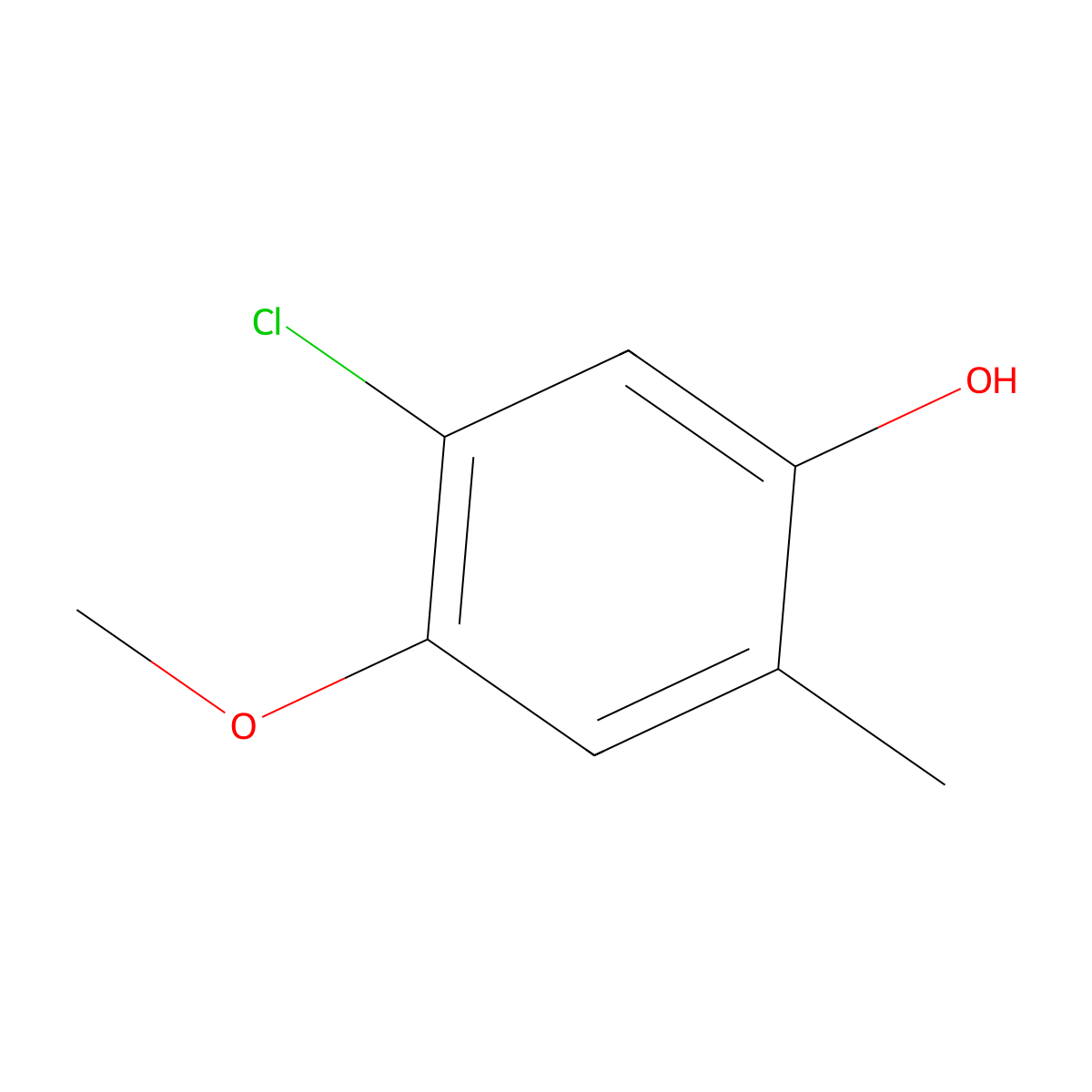 5-Chloro-4-methoxy-2-methylphenol molecular structure, CAS 1369041-01-9