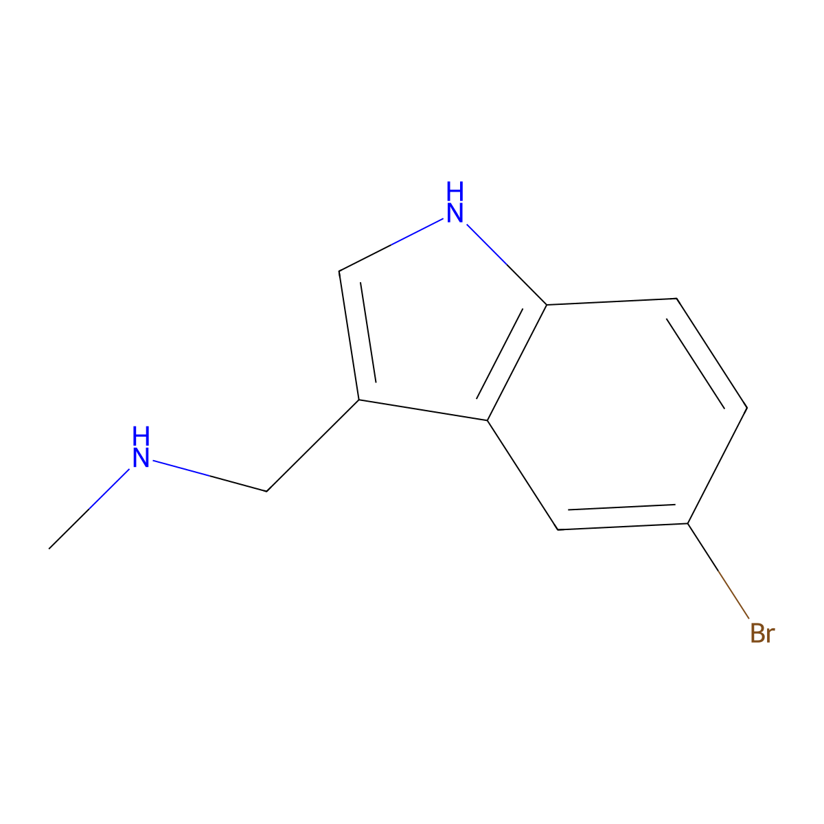 [(5-bromo-1H-indol-3-yl)methyl](methyl)amine molecular structure, CAS 1369042-49-8