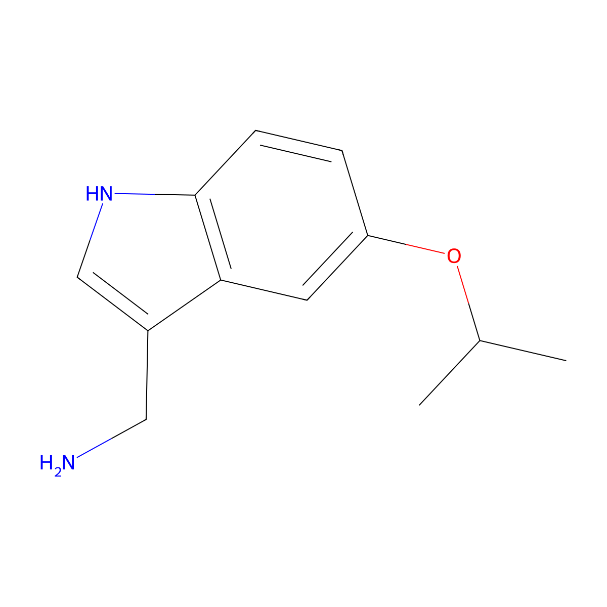 [5-(propan-2-yloxy)-1H-indol-3-yl]methanamine molecular structure, CAS 1369050-01-0