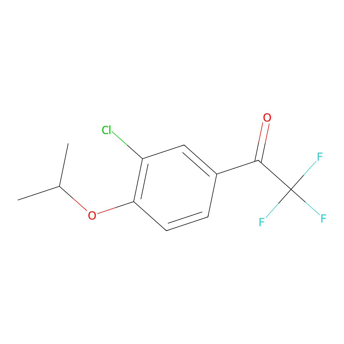 1-(3-Chloro-4-isopropoxyphenyl)-2,2,2-trifluoroethanone molecular structure, CAS 1369052-99-2