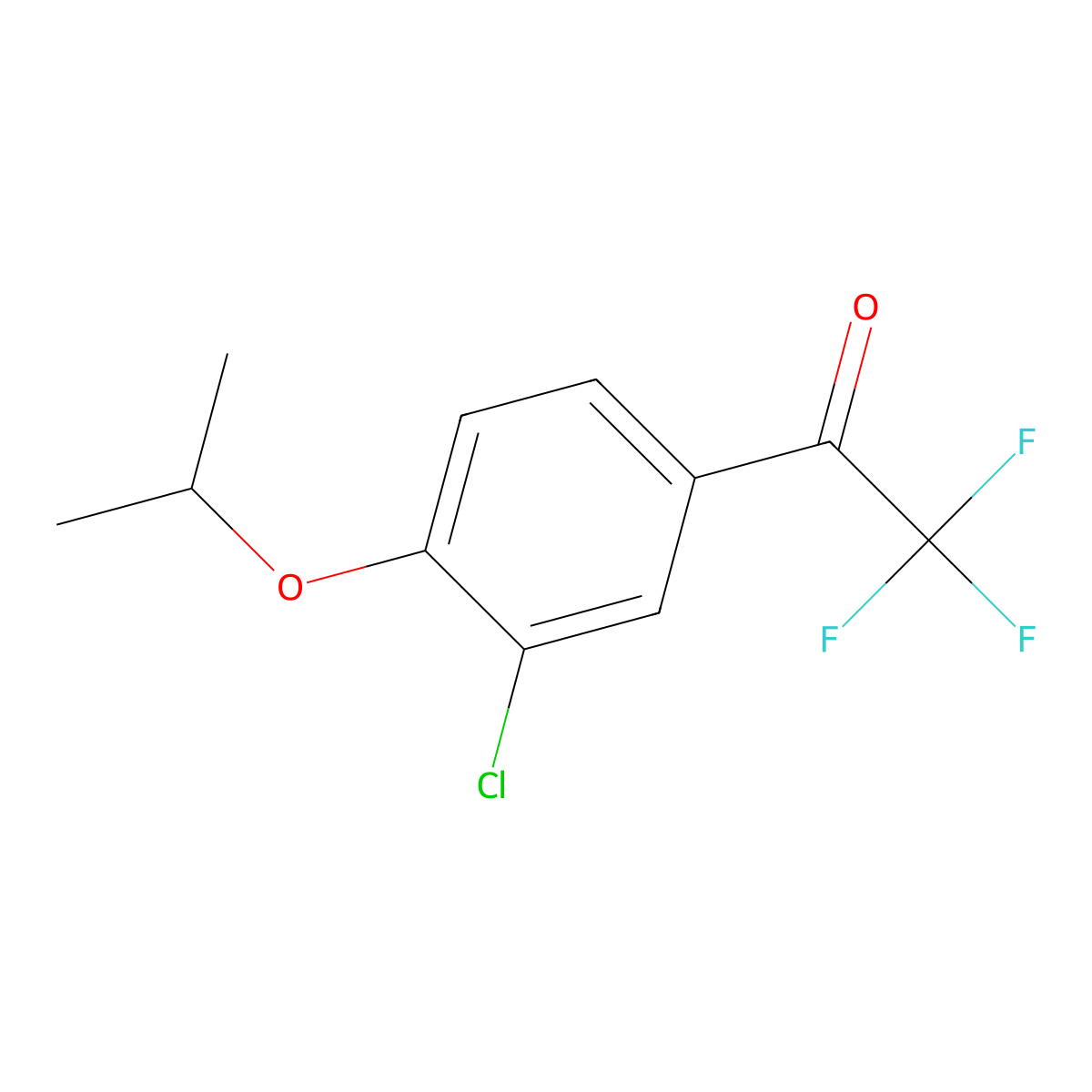 1-(3-Chloro-4-isopropoxyphenyl)-2,2,2-trifluoroethanone molecular structure, CAS 1369052-99-2