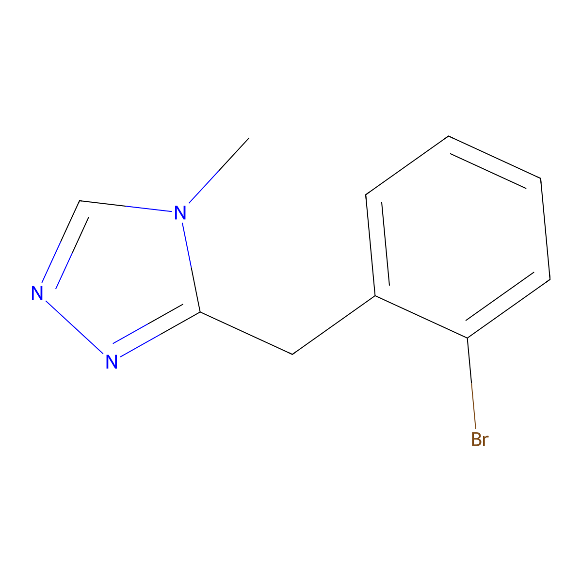 3-(2-bromobenzyl)-4-methyl-4H-1,2,4-triazole molecular structure, CAS 1369055-20-8