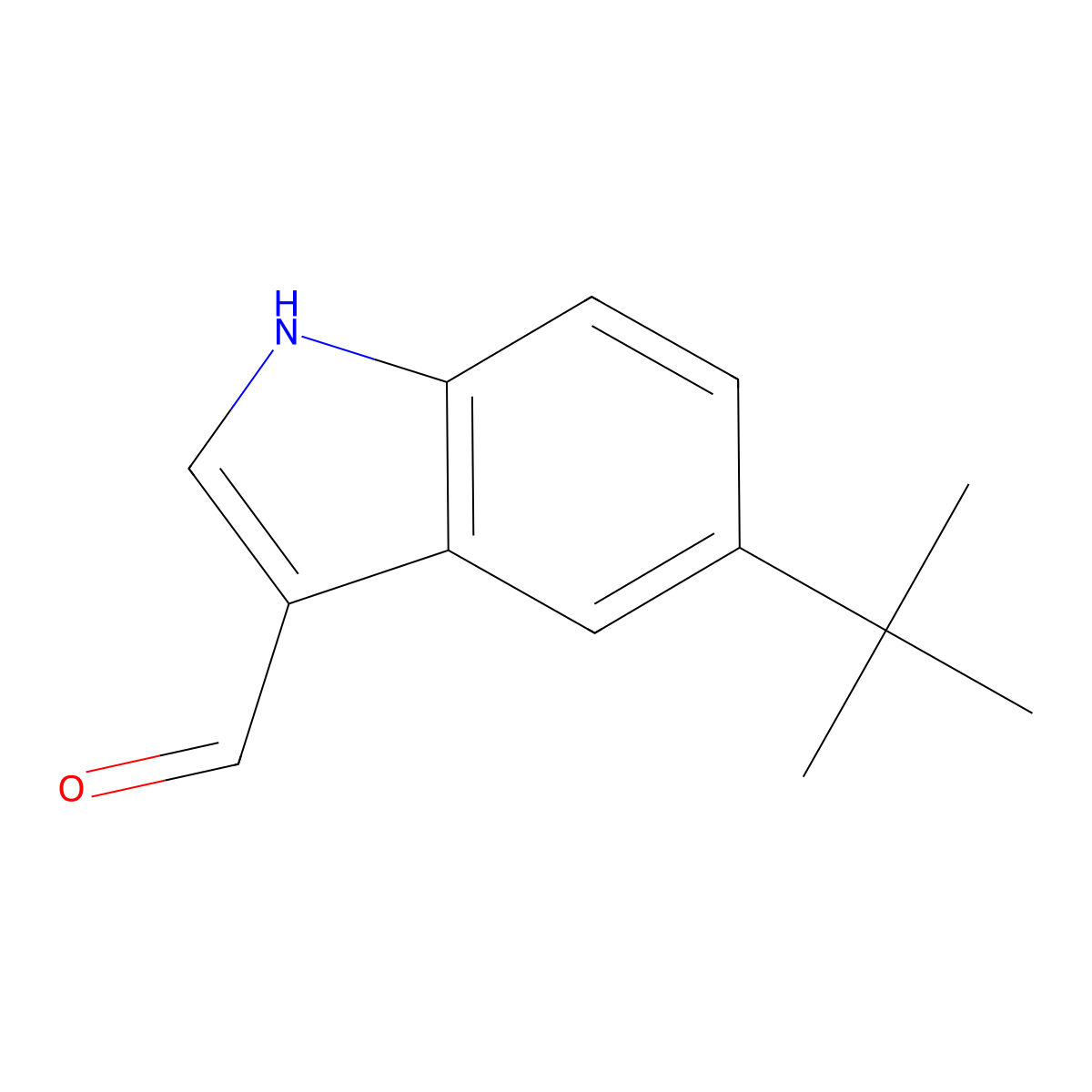 5-tert-butyl-1H-indole-3-carbaldehyde molecular structure, CAS 1369055-82-2