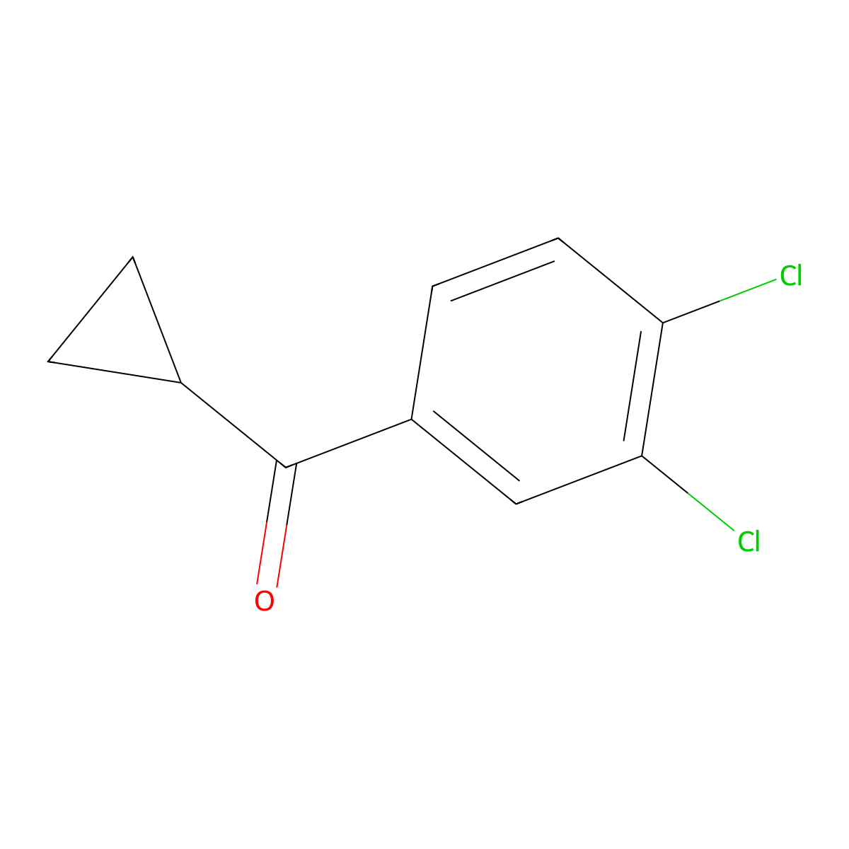Cyclopropyl(3,4-dichlorophenyl)methanone molecular structure, CAS 136906-33-7