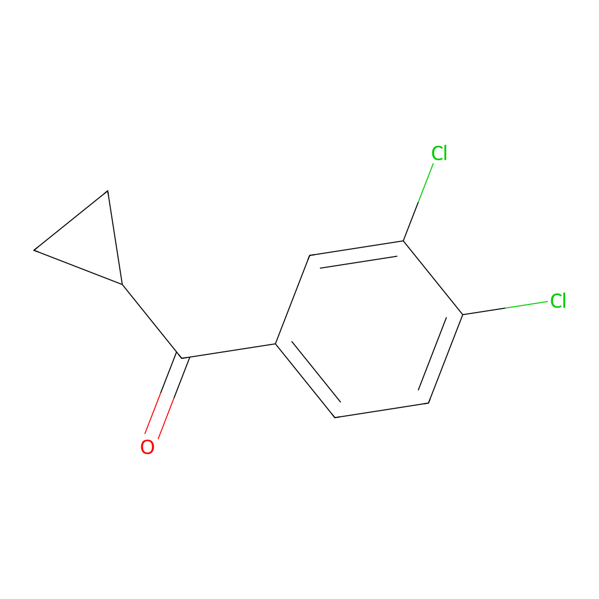 Cyclopropyl(3,4-dichlorophenyl)methanone molecular structure, CAS 136906-33-7