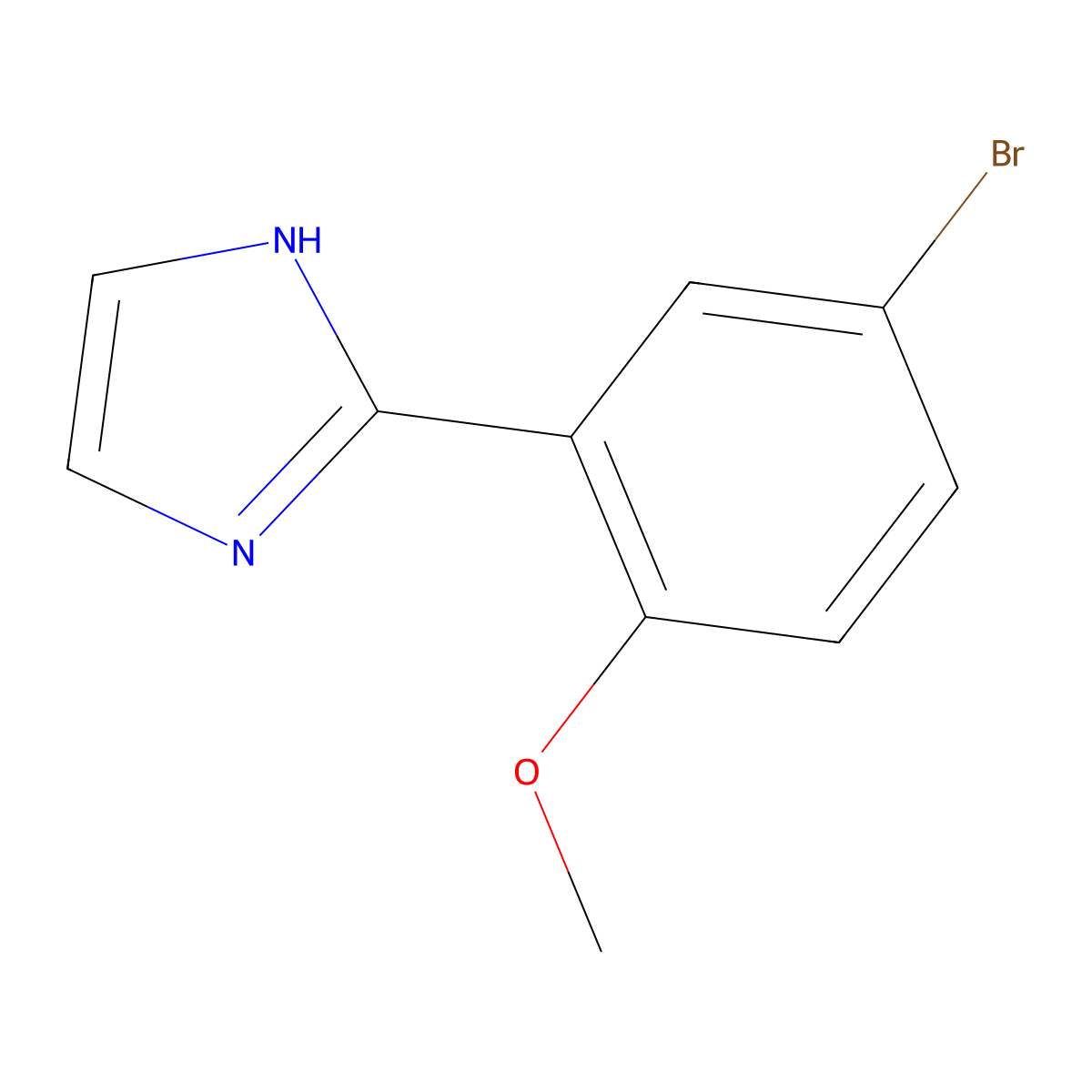 2-(5-Bromo-2-methoxyphenyl)imidazole molecular structure, CAS 1369062-98-5