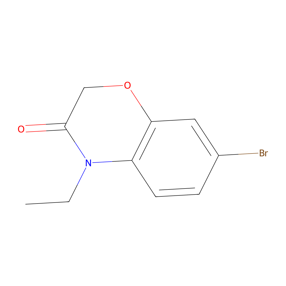7-Bromo-4-ethyl-2H-benzo[b][1,4]oxazin-3(4H)-one molecular structure, CAS 1369064-91-4