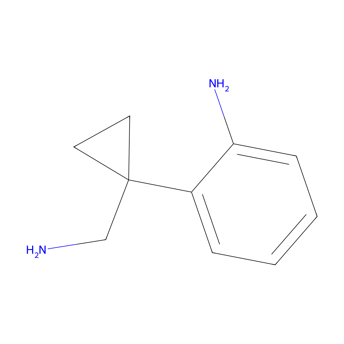 2-[1-(Aminomethyl)cyclopropyl]aniline molecular structure, CAS 1369070-06-3