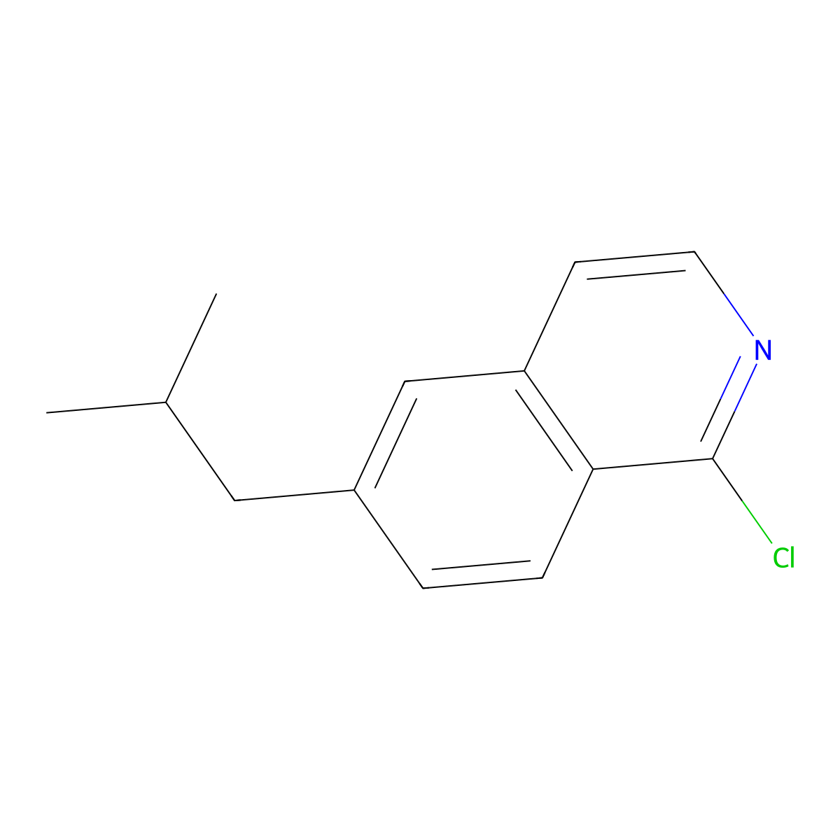 1-Chloro-6-isobutylisoquinoline molecular structure, CAS 1369071-17-9