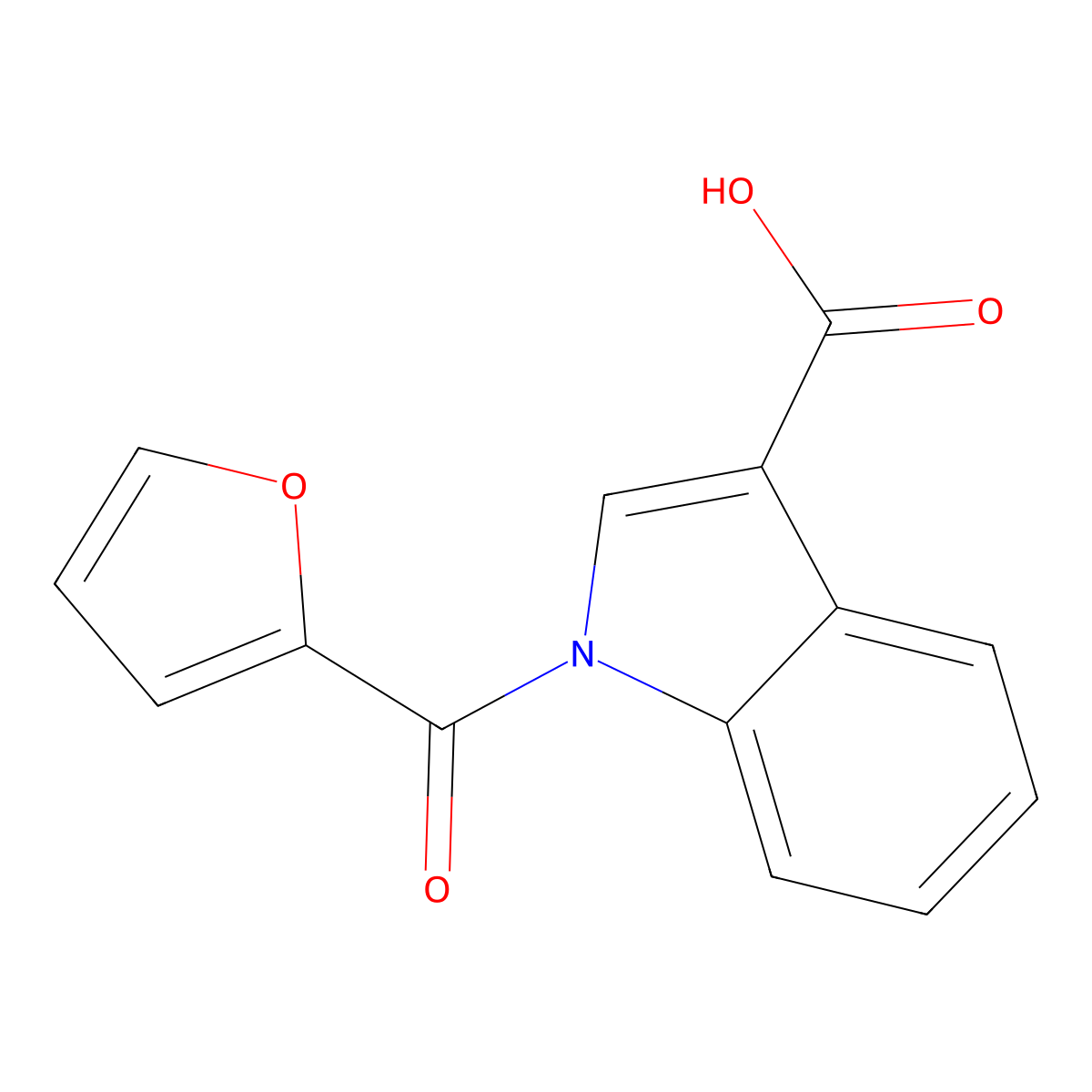 1-(Furan-2-carbonyl)-1H-indole-3-carboxylic acid molecular structure, CAS 1369075-81-9