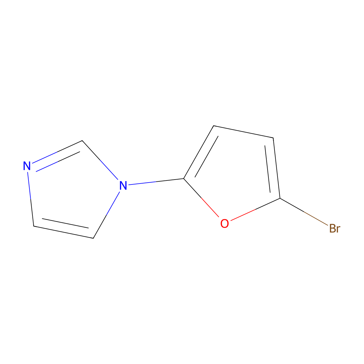 2-Bromo-5-(imidazol-1-yl)furan molecular structure, CAS 1369079-10-6