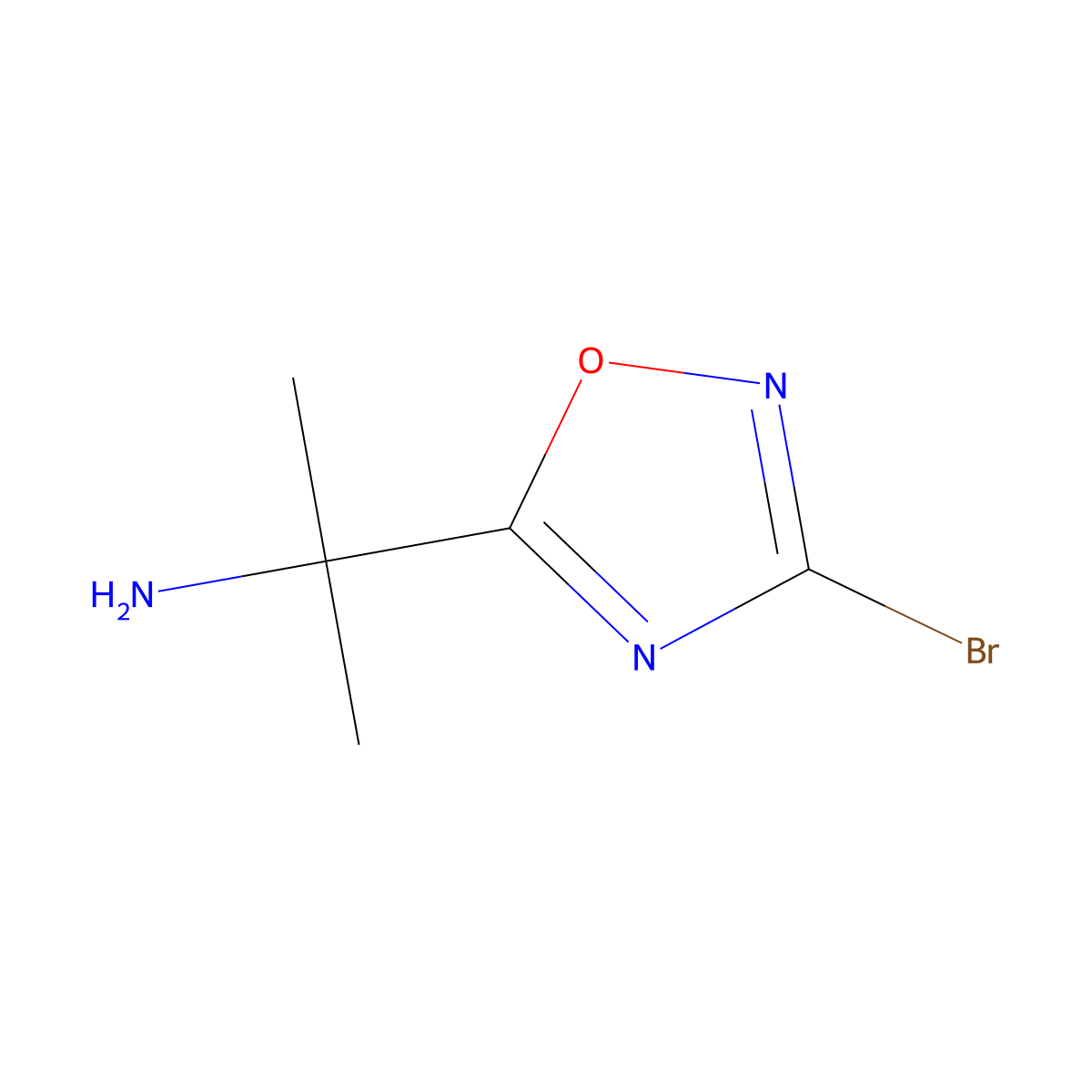 2-(3-Bromo-1,2,4-oxadiazol-5-YL)propan-2-amine molecular structure, CAS 1369079-79-7