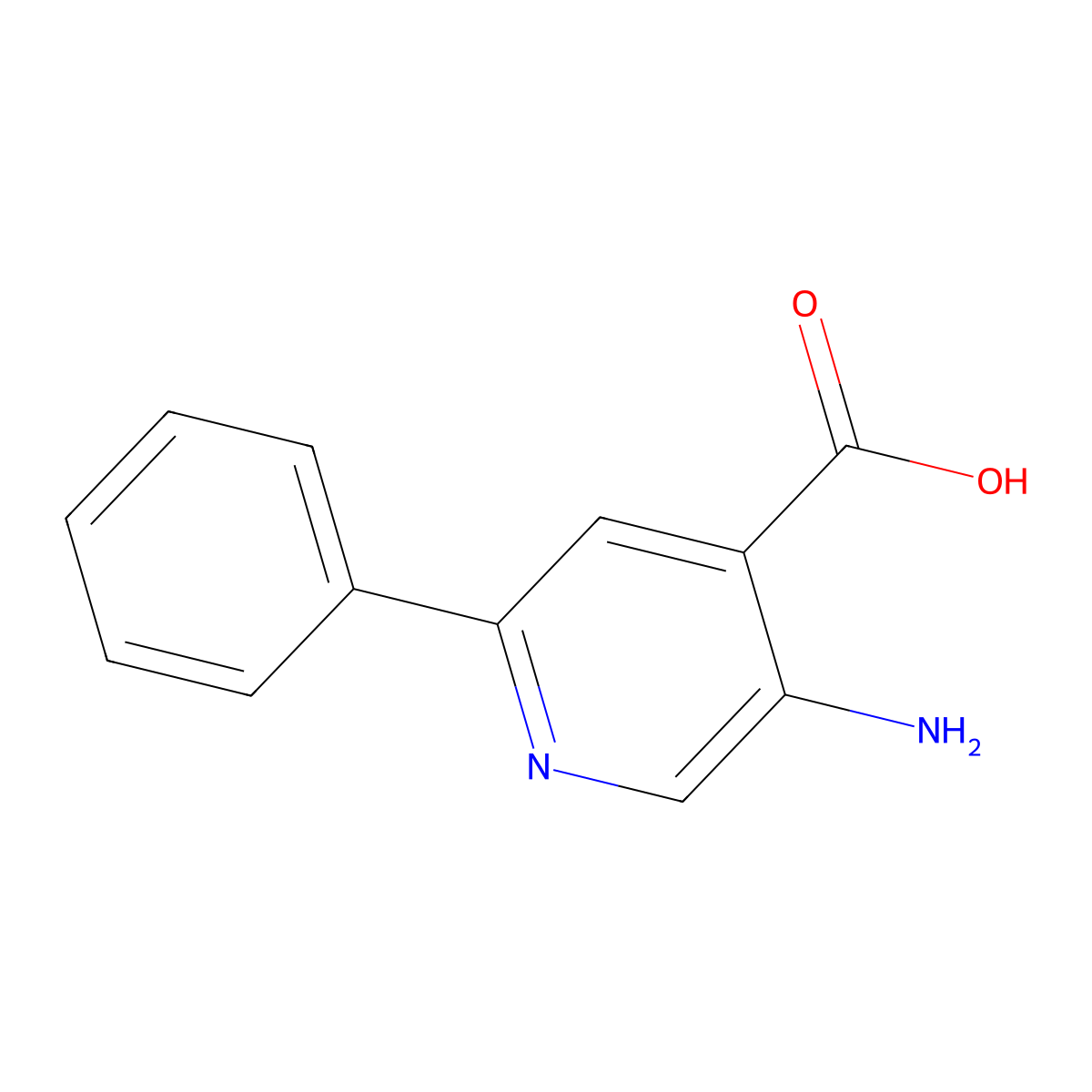 5-Amino-2-phenylisonicotinic acid molecular structure, CAS 1369086-30-5