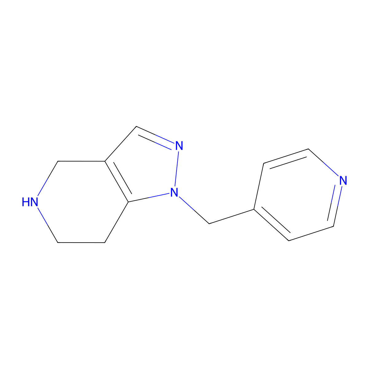 1-(Pyridin-4-ylmethyl)-4,5,6,7-tetrahydro-1H-pyrazolo[4,3-c]pyridine molecular structure, CAS 1369086-88-3
