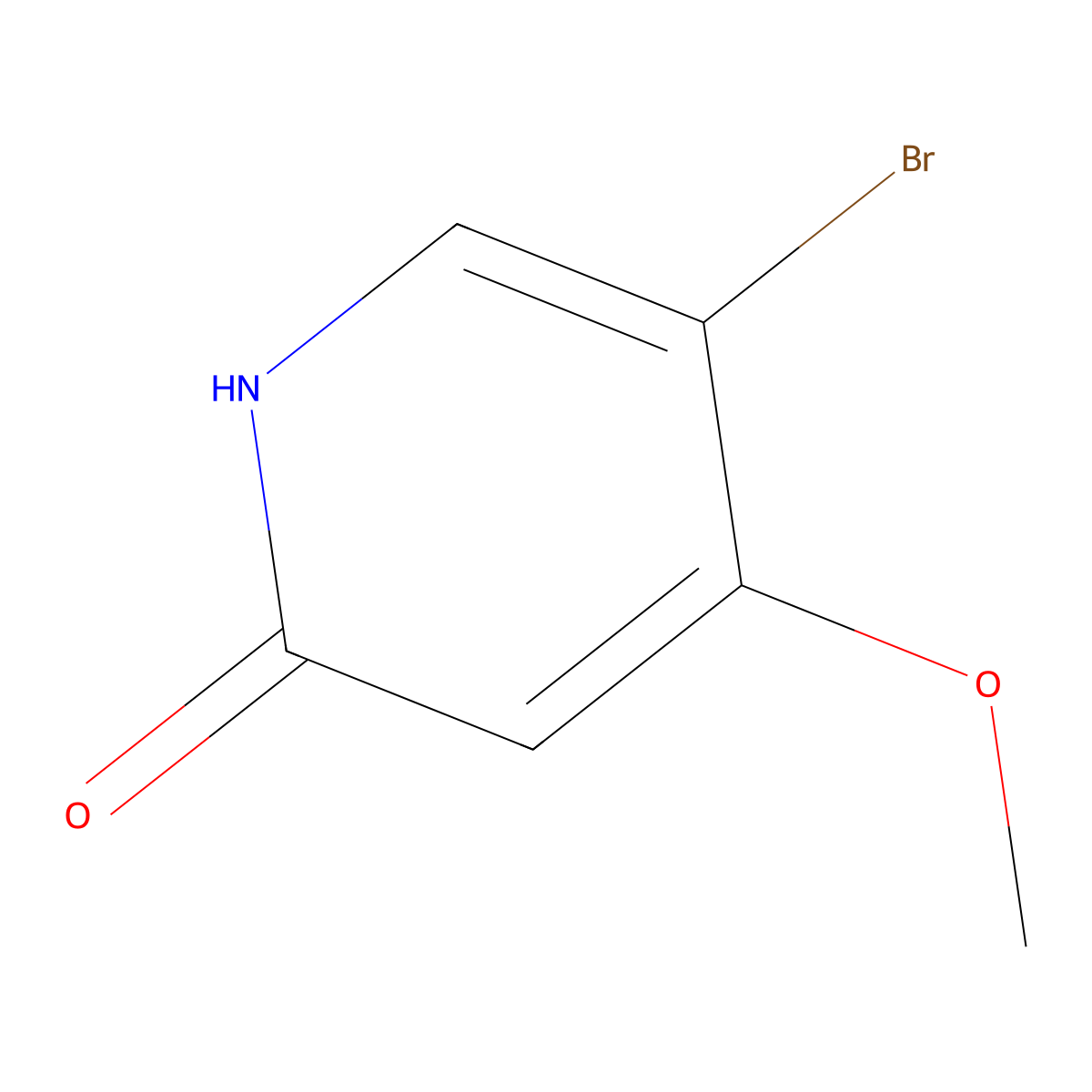 5-Bromo-4-methoxypyridin-2-ol molecular structure, CAS 1369088-13-0