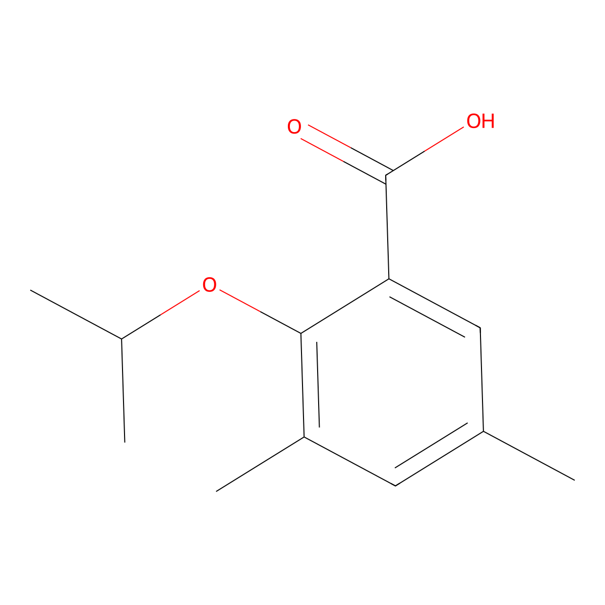 2-Isopropoxy-3,5-dimethylbenzoic acid molecular structure, CAS 1369088-99-2