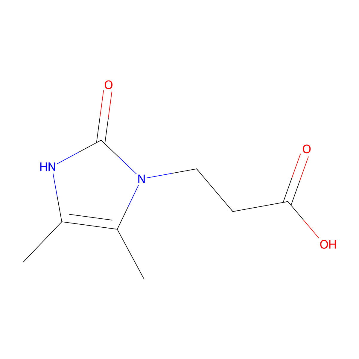 3-(2-hydroxy-4,5-dimethyl-1H-imidazol-1-yl)propanoic acid molecular structure, CAS 1369093-08-2