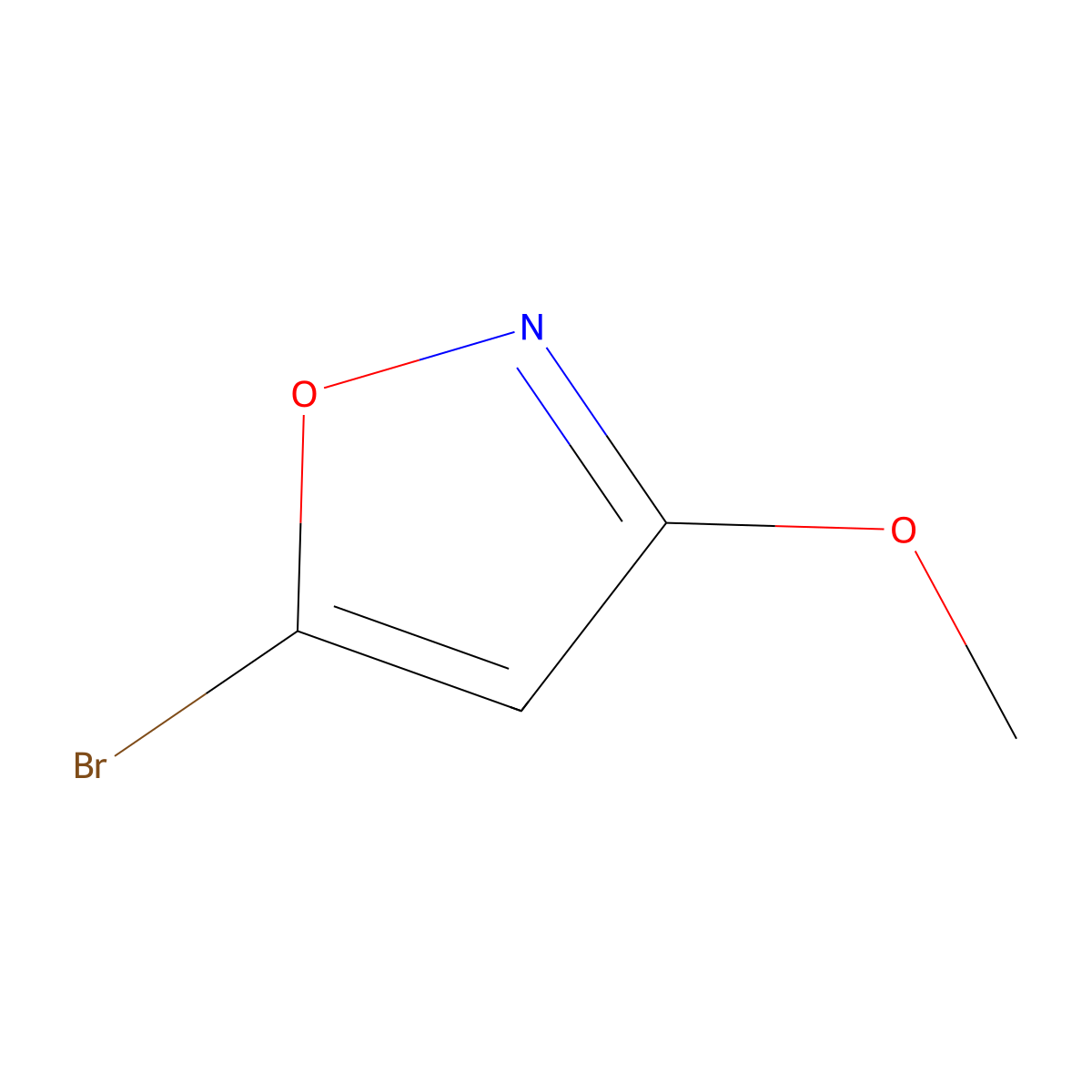 5-Bromo-3-methoxyisoxazole molecular structure, CAS 1369096-82-1