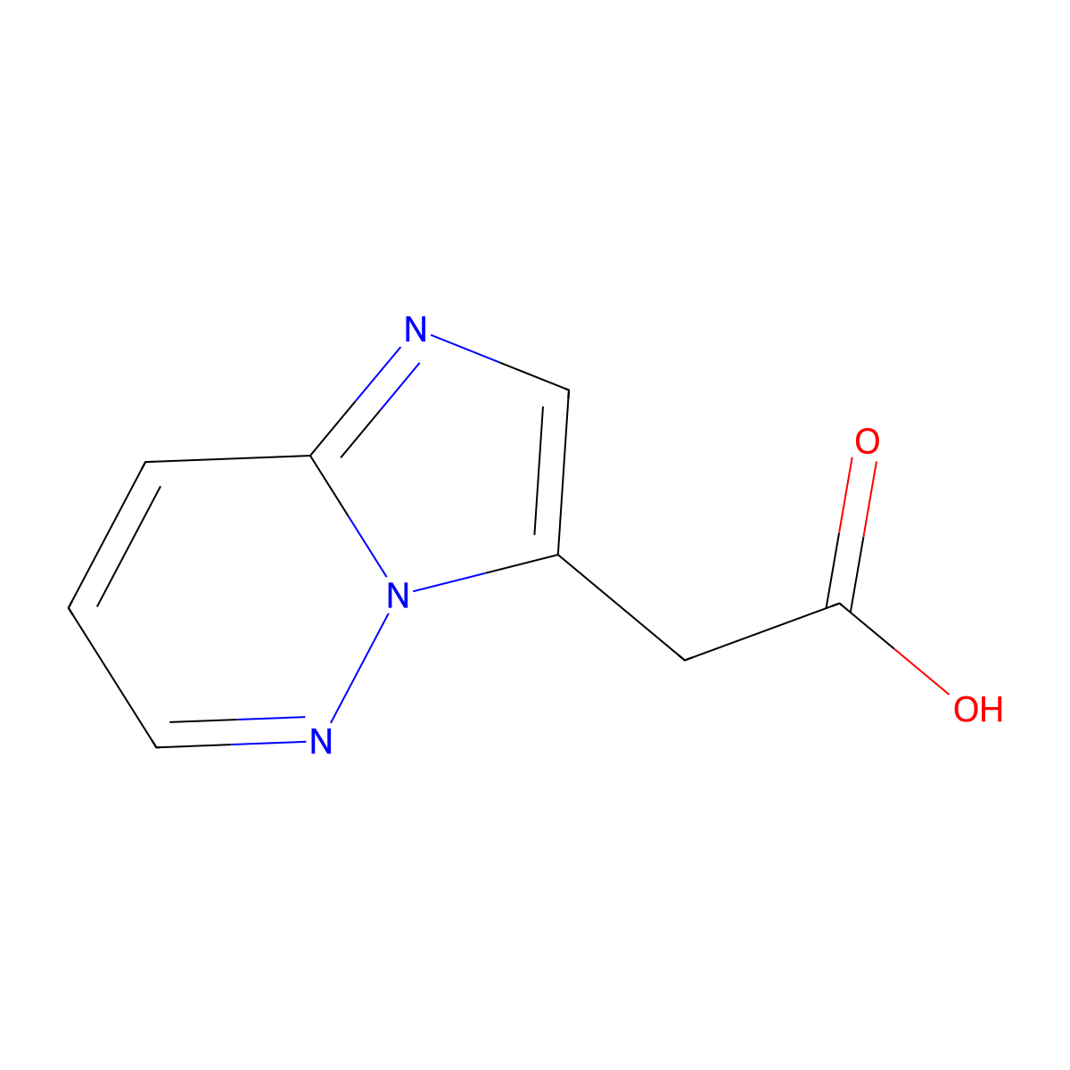 2-{Imidazo[1,2-b]pyridazin-3-yl}acetic acid molecular structure, CAS 1369097-56-2