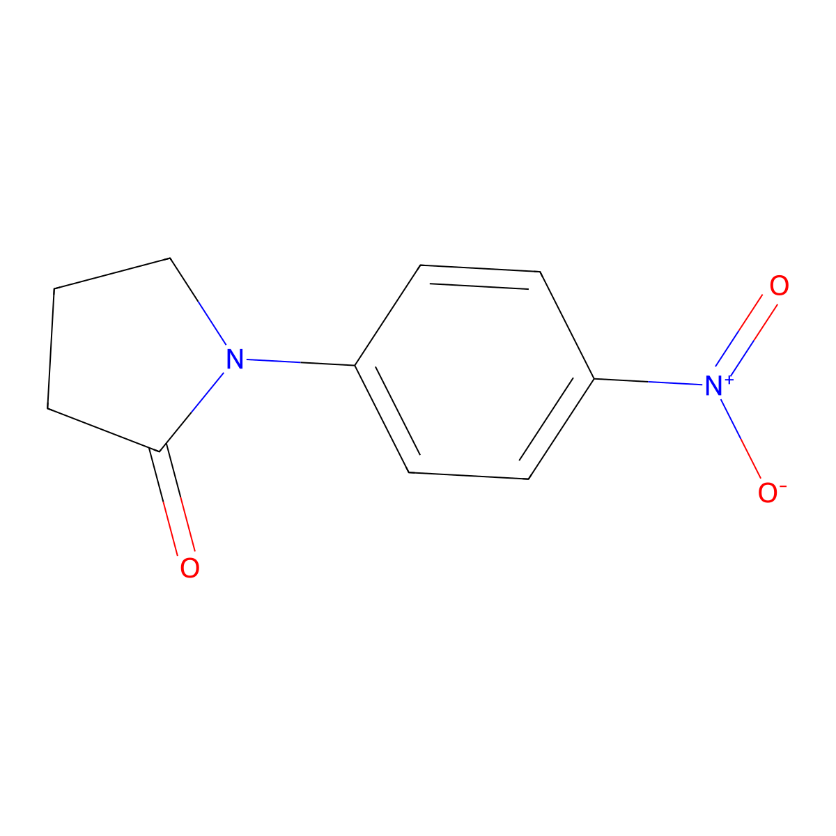 1-(4-Nitrophenyl)pyrrolidin-2-one molecular structure, CAS 13691-26-4