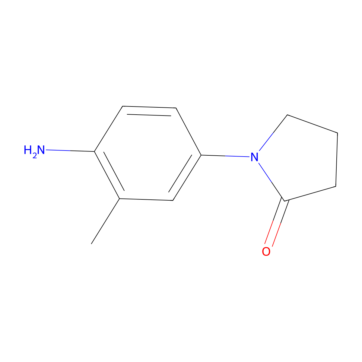 1-(4-Amino-3-methylphenyl)pyrrolidin-2-one molecular structure, CAS 13691-27-5