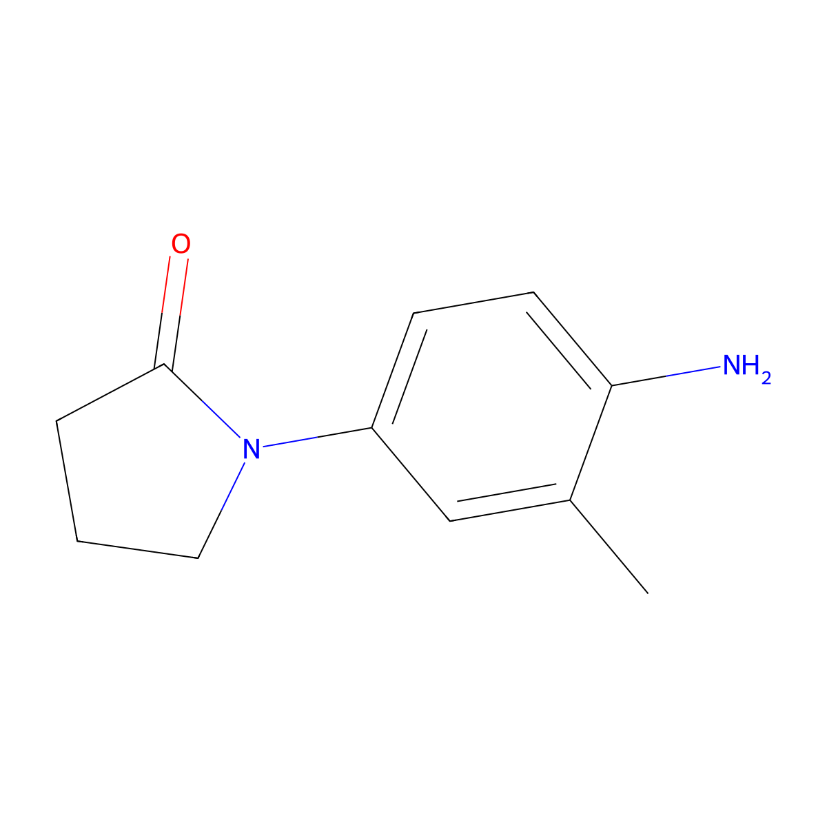 1-(4-Amino-3-methylphenyl)pyrrolidin-2-one molecular structure, CAS 13691-27-5