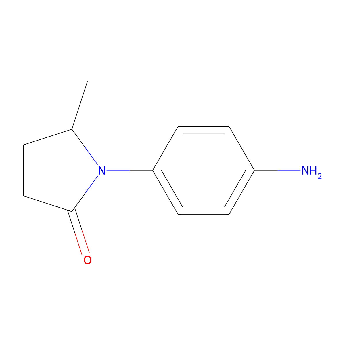 1-(4-Aminophenyl)-5-methylpyrrolidin-2-one molecular structure, CAS 13691-28-6