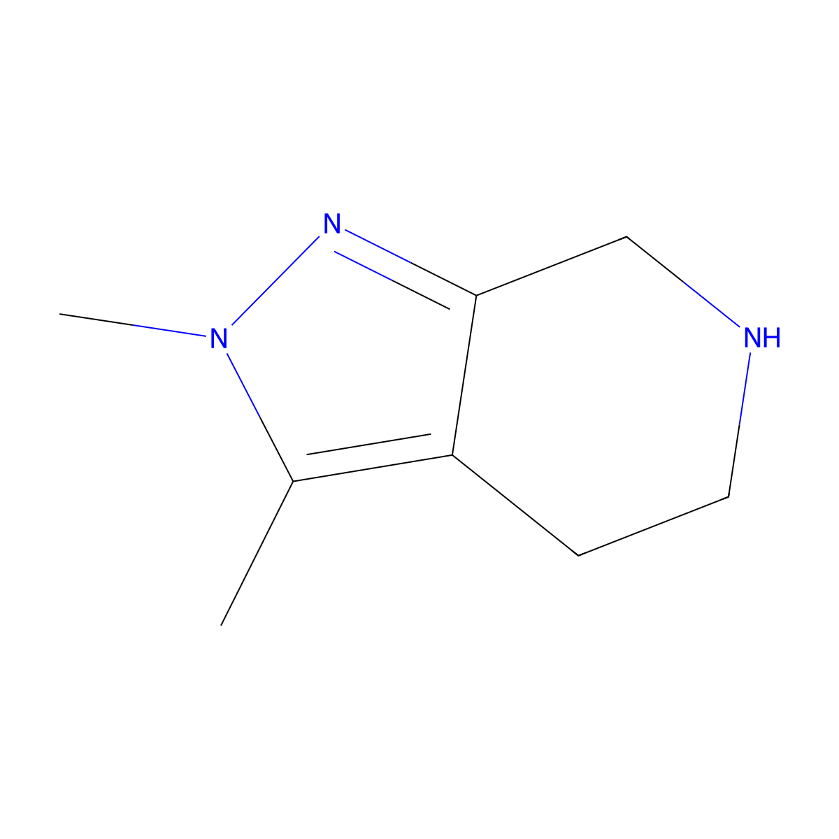 2,3-dimethyl-2H,4H,5H,6H,7H-pyrazolo[3,4-c]pyridine molecular structure, CAS 1369101-72-3
