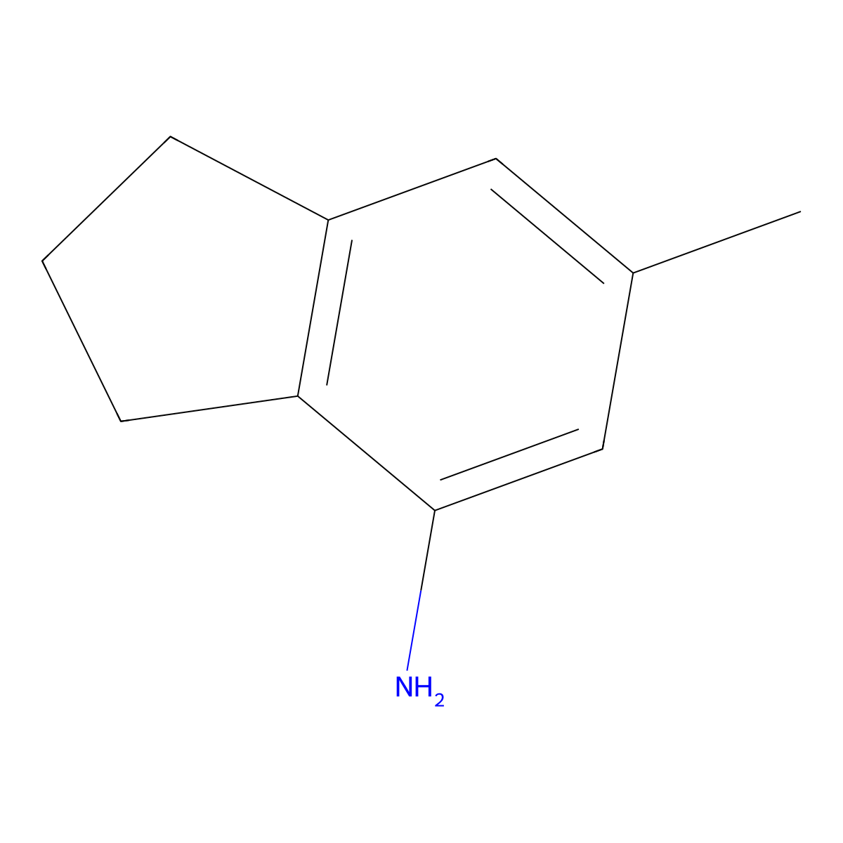 6-methyl-2,3-dihydro-1H-inden-4-amine molecular structure, CAS 1369102-96-4