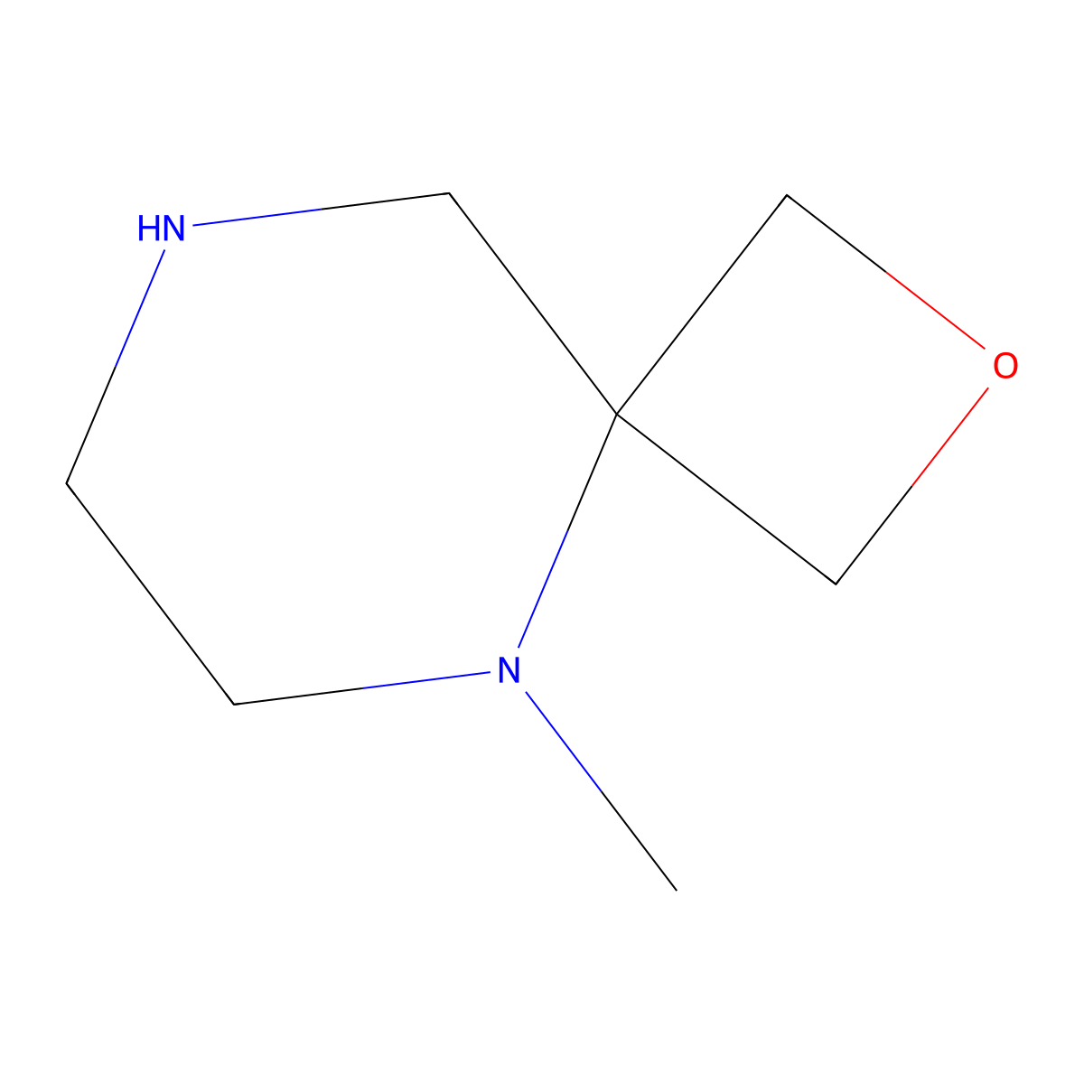 5-Methyl-2-oxa-5,8-diazaspiro[3.5]nonane molecular structure, CAS 1369103-58-1