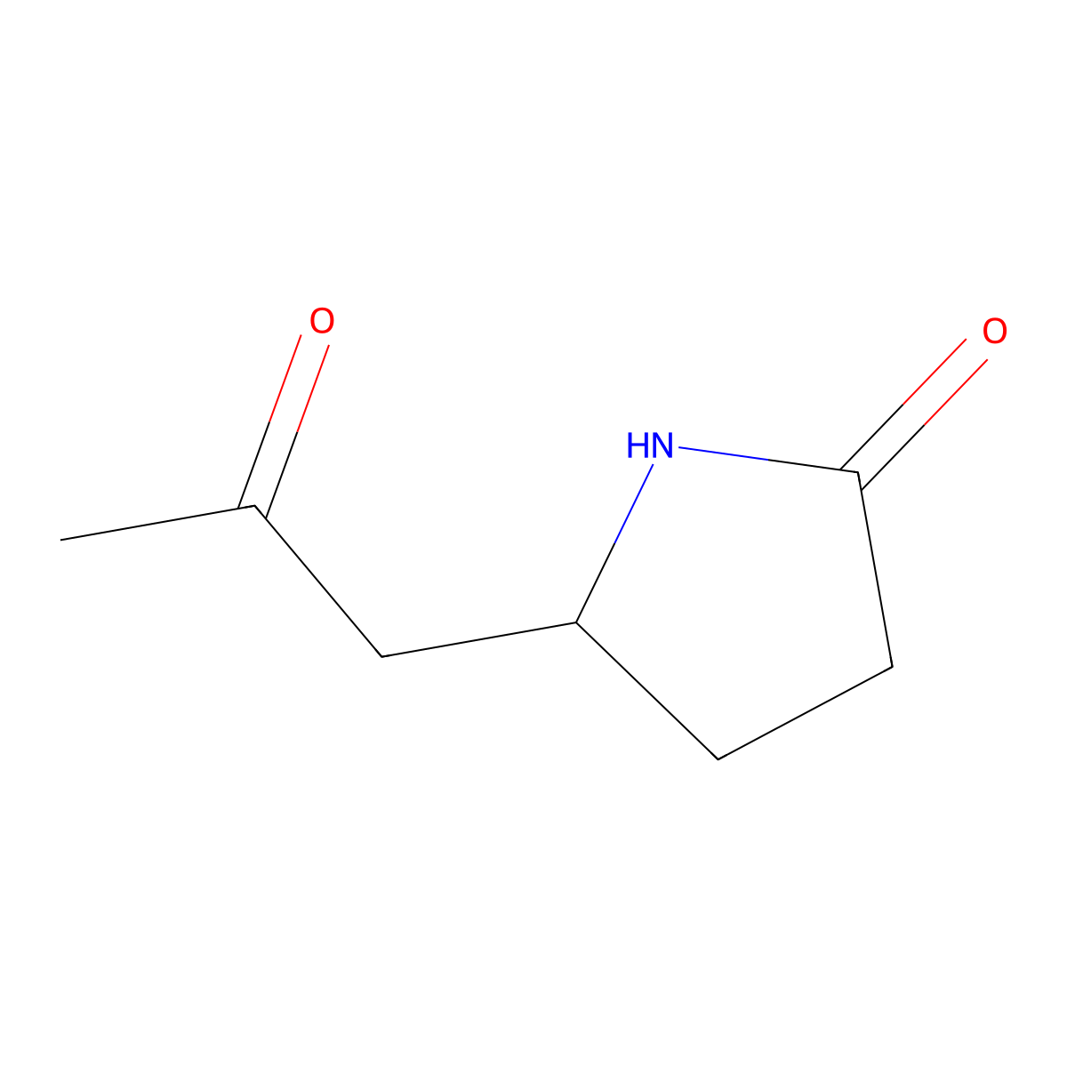 5-(2-Oxopropyl)pyrrolidin-2-one molecular structure, CAS 1369104-14-2