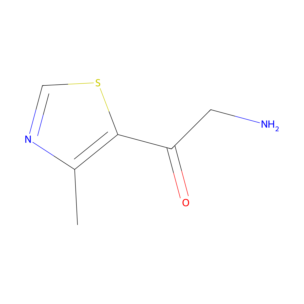 2-Amino-1-(4-methyl-1,3-thiazol-5-yl)ethan-1-one molecular structure, CAS 1369107-52-7
