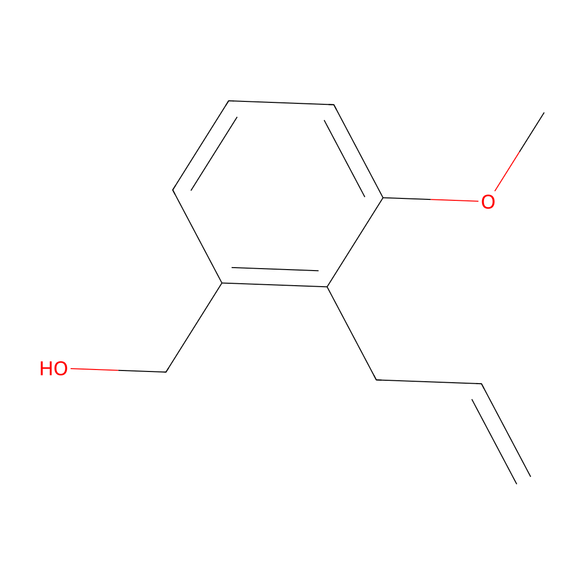 (2-Allyl-3-methoxyphenyl)methanol molecular structure, CAS 136911-16-5