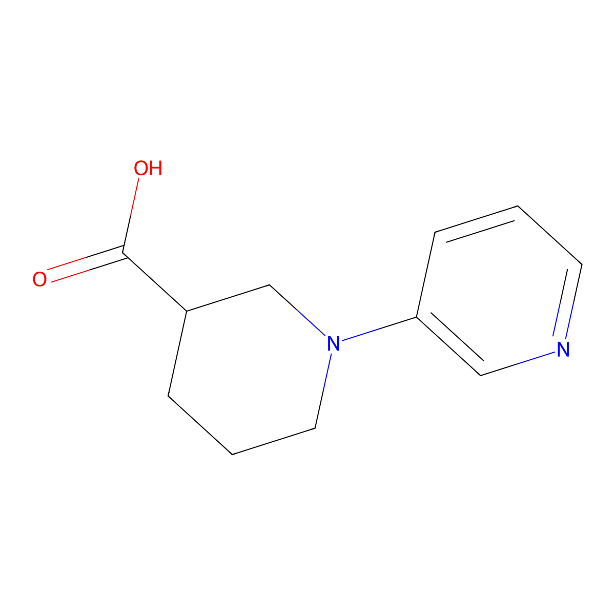 1-(Pyridin-3-yl)piperidine-3-carboxylic acid molecular structure, CAS 1369113-00-7