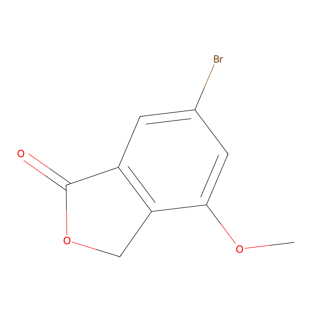 6-Bromo-4-methoxy-1,3-dihydro-2-benzofuran-1-one molecular structure, CAS 1369113-47-2