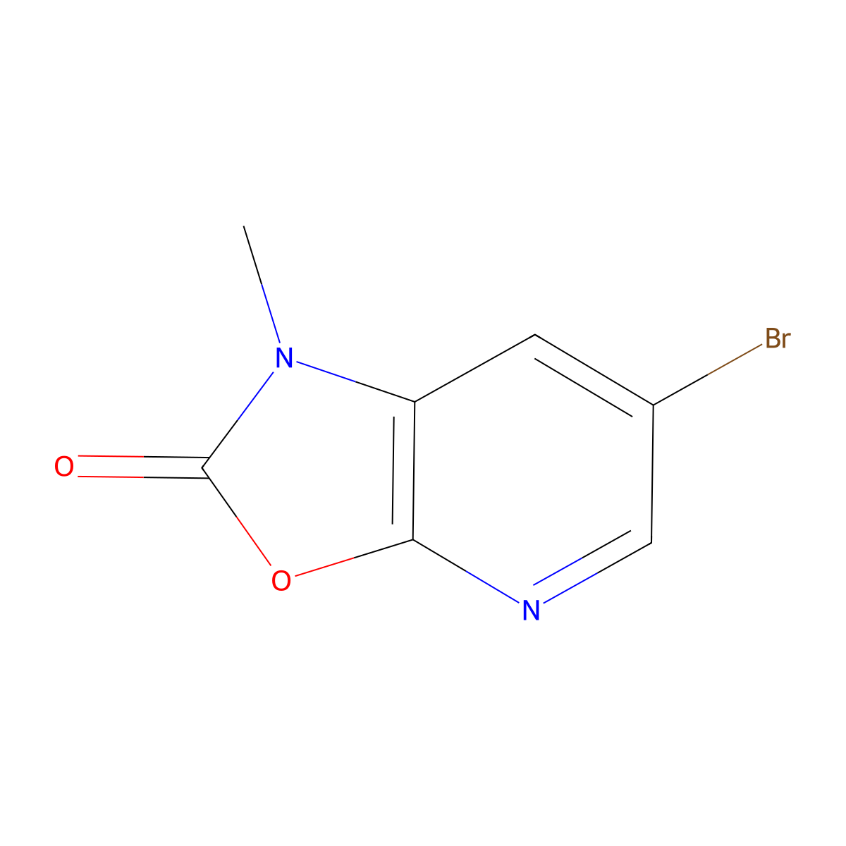 6-bromo-1-methyl-1H,2H-[1,3]oxazolo[5,4-b]pyridin-2-one molecular structure, CAS 1369118-46-6