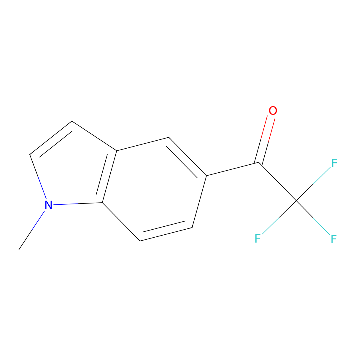 2,2,2-trifluoro-1-(1-methyl-1H-indol-5-yl)ethan-1-one molecular structure, CAS 1369123-33-0