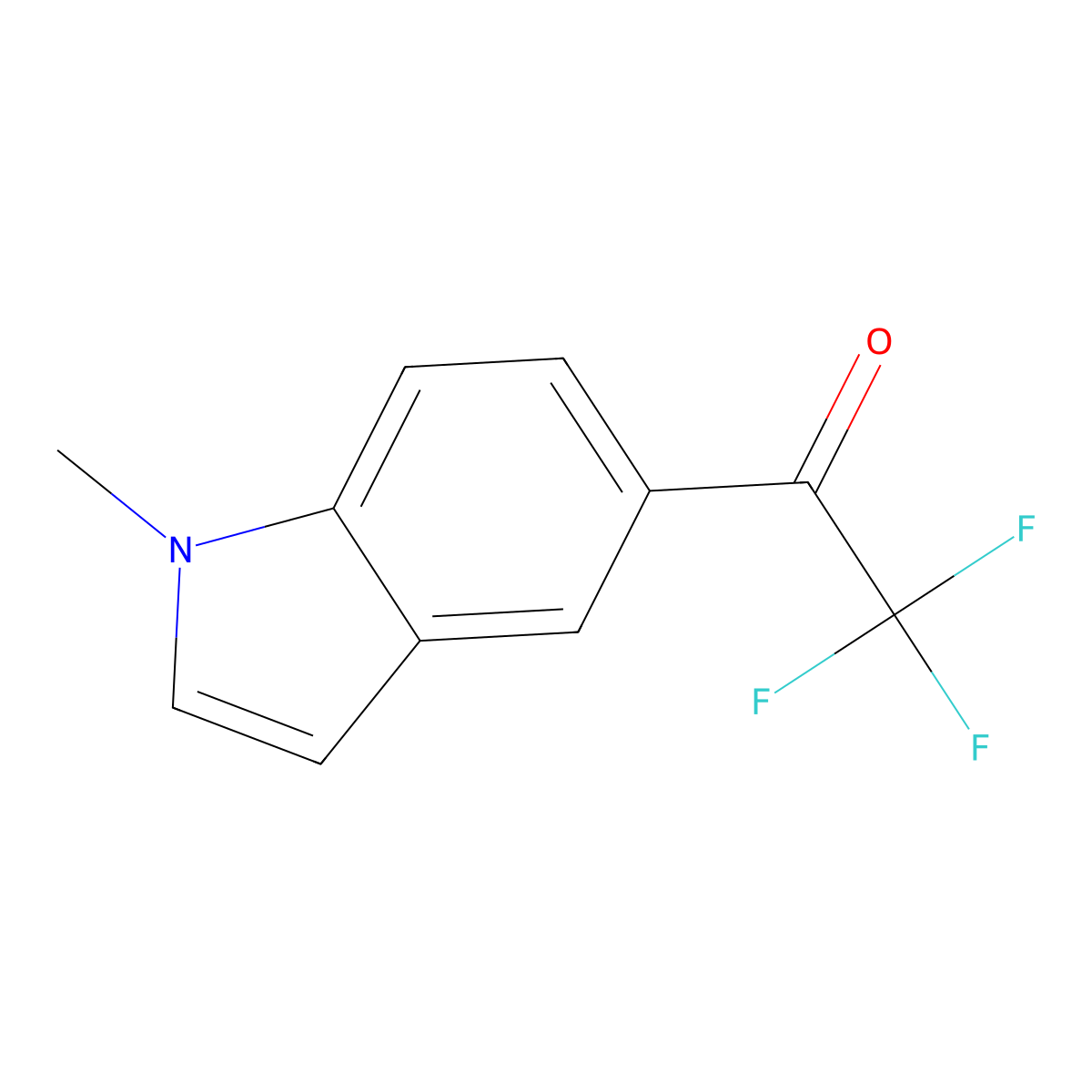 2,2,2-trifluoro-1-(1-methyl-1H-indol-5-yl)ethan-1-one molecular structure, CAS 1369123-33-0