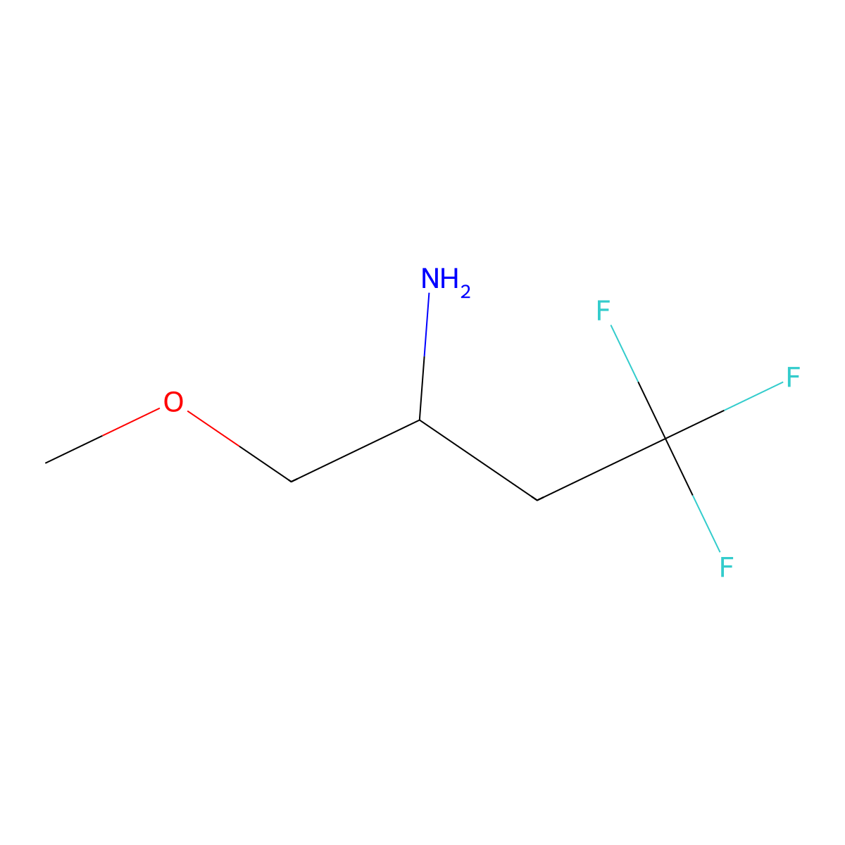 4,4,4-Trifluoro-1-methoxybutan-2-amine molecular structure, CAS 1369123-60-3