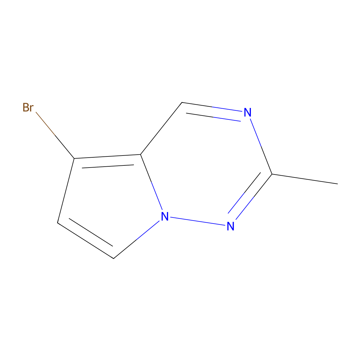 5-Bromo-2-methylpyrrolo[2,1-f][1,2,4]triazine molecular structure, CAS 1369127-52-5