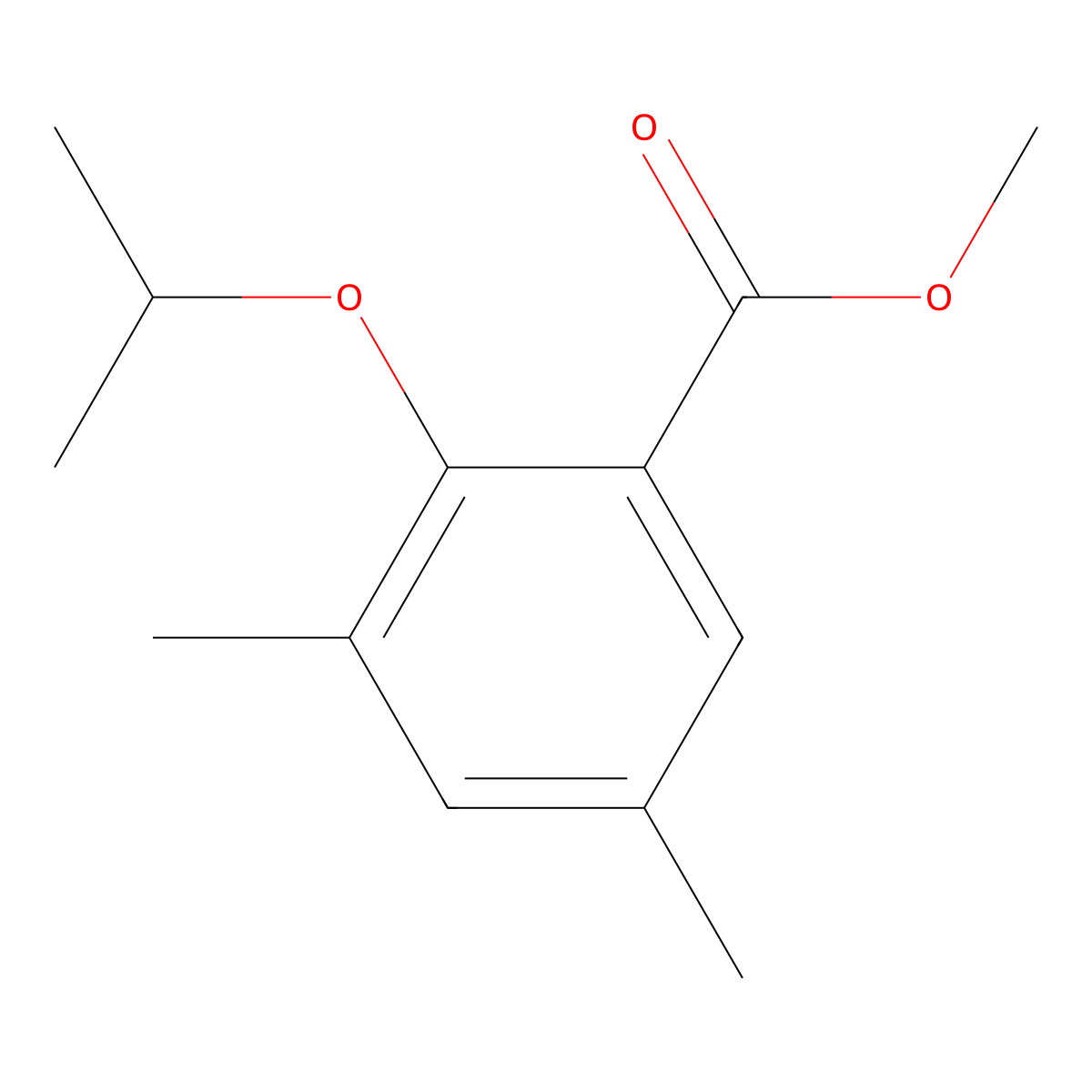 Methyl 2-isopropoxy-3,5-dimethylbenzoate molecular structure, CAS 1369130-76-6