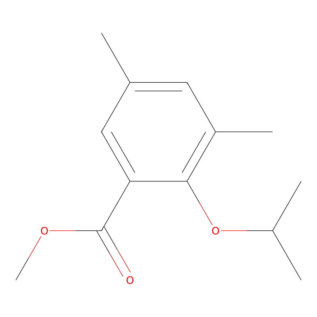 Methyl 2-isopropoxy-3,5-dimethylbenzoate molecular structure, CAS 1369130-76-6