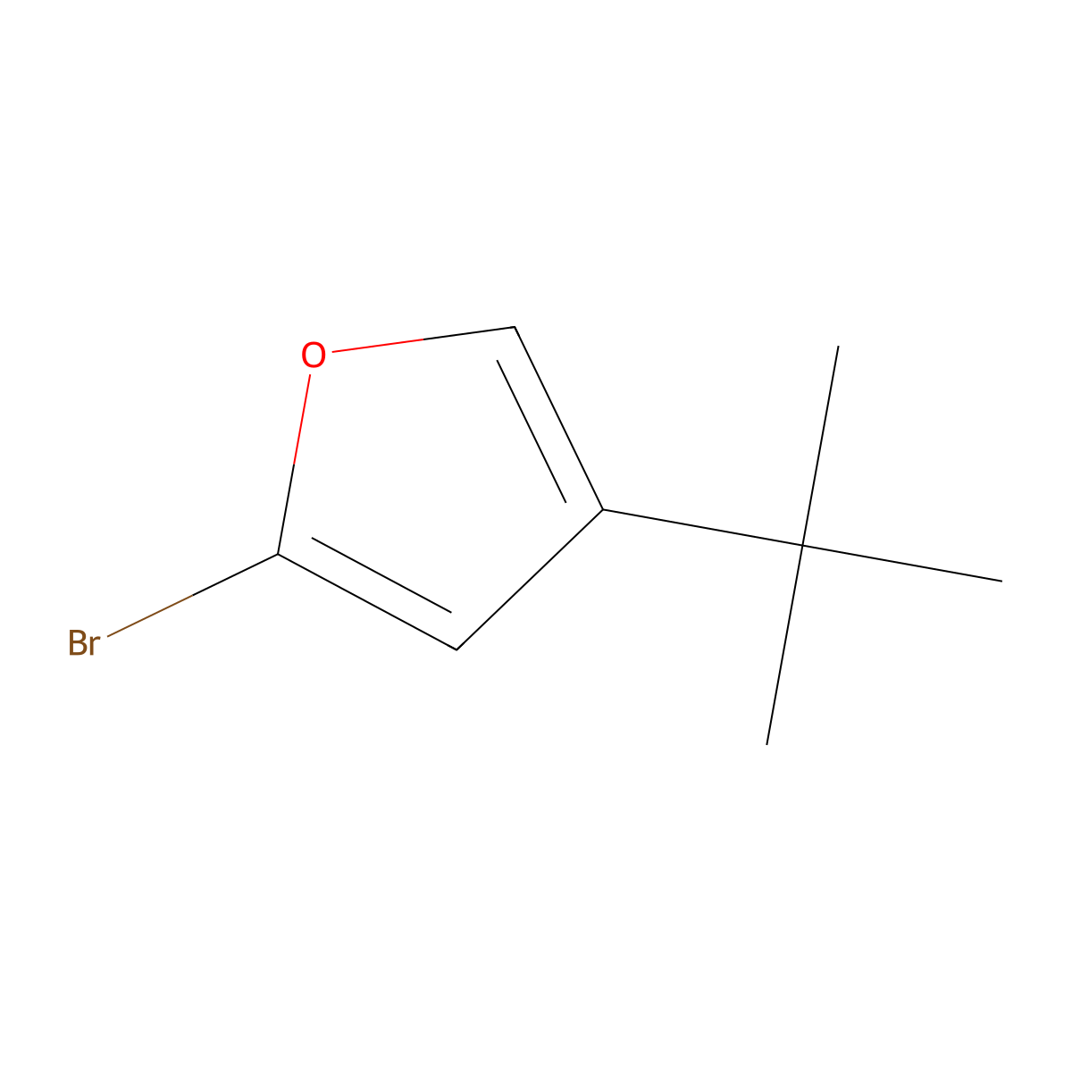 2-Bromo-4-(tert-butyl)furan molecular structure, CAS 1369131-10-1
