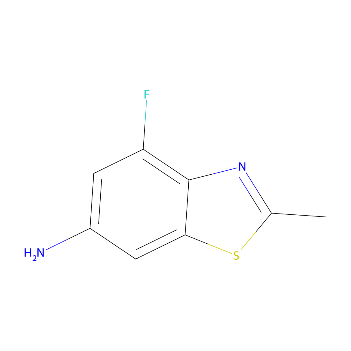 4-Fluoro-2-methylbenzo[d]thiazol-6-amine molecular structure, CAS 1369131-45-2